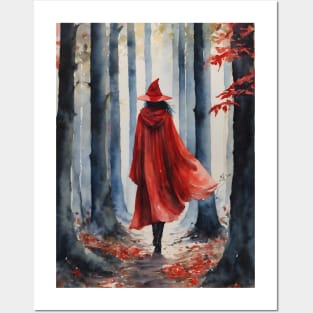 Little Red Riding Witch ~ Witch Art Prints Posters and Art